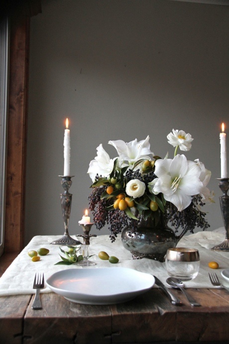 simple + beautifully set table