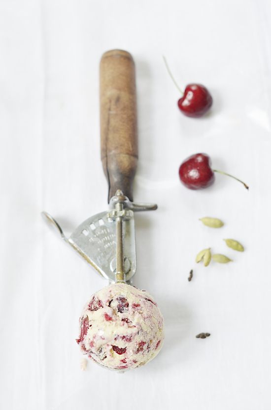 Cardamon Cherry Ice Cream via @shuliemadnick